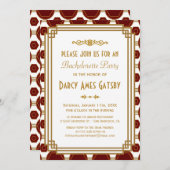 Invitations de Bachelorette Art Déco (Devant / Derrière)