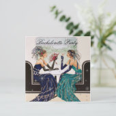Invitations de Bachelorette Art Déco (Debout devant)