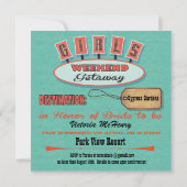 Invitations de bachelorette de fin de semaine pour (Dos)