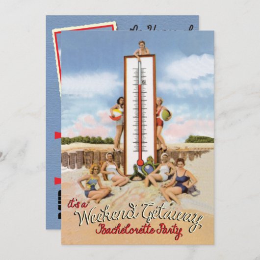 Invitations de bachelorette de fin de semaine pour (Devant / Derrière)