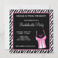 Invitations de bachelorette de nuit pour dames