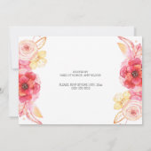 Invitations de Bachelorette Florale Élégantes (Dos)