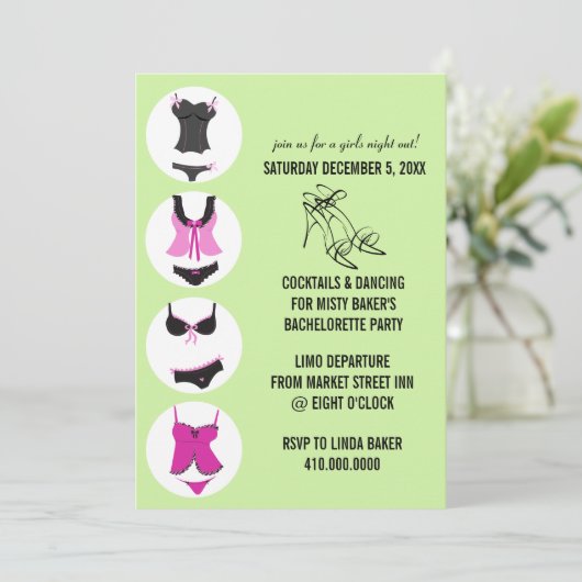 Invitations de Bachelorette Party (Debout devant)
