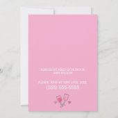 Invitations de Bachelorette Rose Cute (Dos)