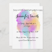 Invitations de Bachelorette Watercolor (Devant / Derrière)