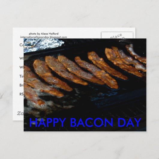 Invitations de Bacon Day (Devant / Derrière)
