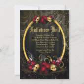 Invitations de bal costumé de Halloween (Devant)