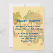 Invitations de bal de plage tropicale (Dos)