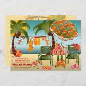 Invitations de bal de plage tropicale (Devant / Derrière)