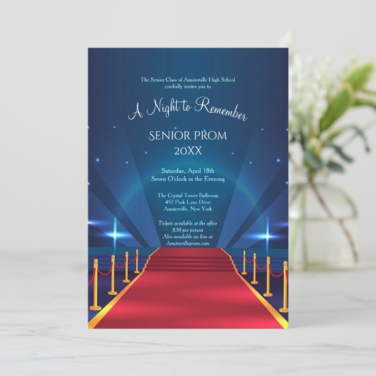 Invitations de bal d'étudiants de tapis rouge (Debout devant)