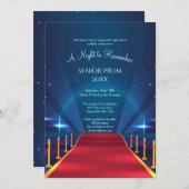 Invitations de bal d'étudiants de tapis rouge (Devant / Derrière)