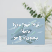 Invitations de baleines béluga personnalisées RSVP (Debout devant)