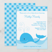 Invitations de baleines bleues (Devant / Derrière)