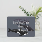 Invitations de baleines Orca personnalisées RSVP (Debout devant)