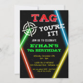 Invitations de balise laser, étiquette laser Anniv (Devant)