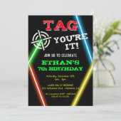 Invitations de balise laser, étiquette laser Anniv (Debout devant)