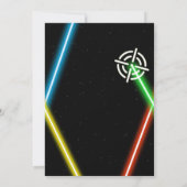 Invitations de balise laser, étiquette laser Anniv (Dos)