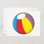 Invitations de balles de plage en plastique gonfla (Devant / Derrière)