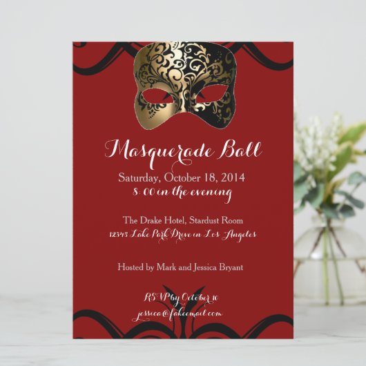 Invitations de balles masquerade (Debout devant)