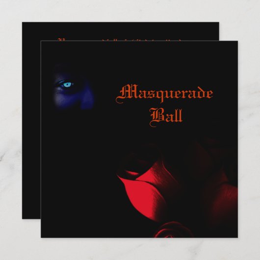 Invitations de balles masquerade (Devant / Derrière)