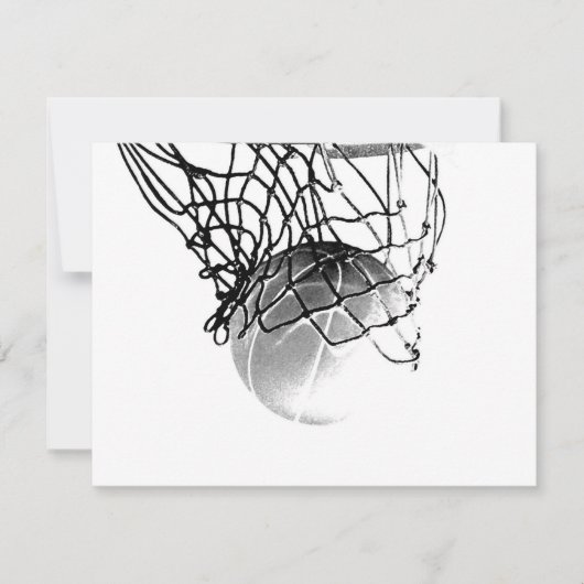 Invitations de ballon de basket-ball (Devant)