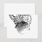 Invitations de ballon de basket-ball (Devant / Derrière)