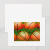 Invitations de ballons de basket-ball (Devant / Derrière)