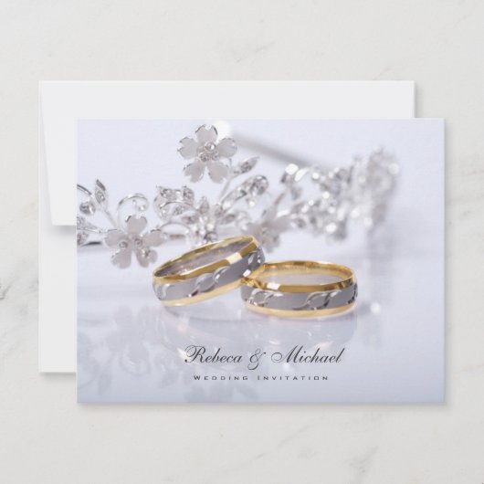 Invitations de bande de mariage élégantes (Devant)