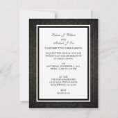 Invitations de bande de mariage élégantes (Dos)