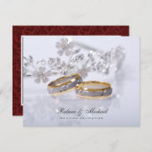 Invitations de bande de mariage élégantes (Devant / Derrière)