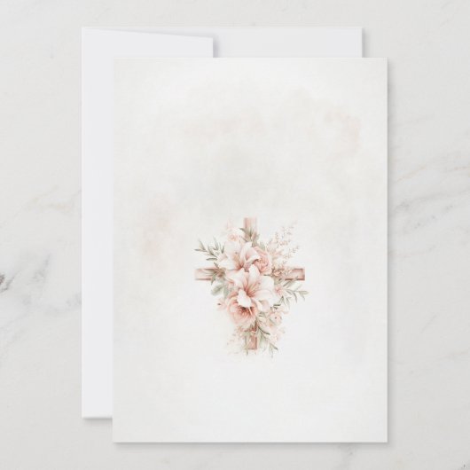 Invitations de baptême avec des illustrations élég (Dos)