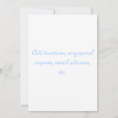 Invitations de baptême/baptême/communion (Dos)