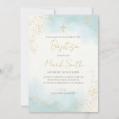 Invitations de baptême Boy & Boy Christening invit (Devant)