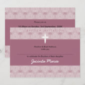 INVITATIONS DE BAPTÊME CHIC :: joli 9aL (Devant / Derrière)