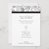 Invitations de baptême croisée élégantes (Devant)