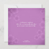 Invitations de baptême d'Améthyste de filière flor (Dos)