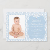 Invitations de baptême de baptême de garçon (Devant)