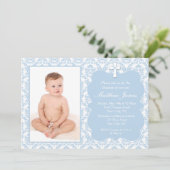 Invitations de baptême de baptême de garçon (Debout devant)