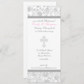 Invitations de baptême de la fille (Devant / Derrière)