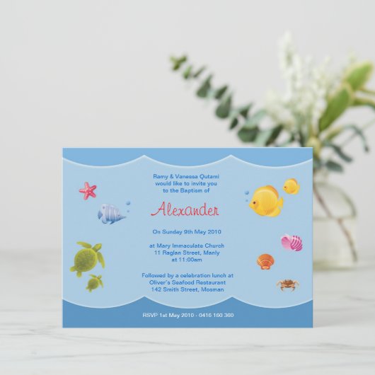 Invitations de baptême de mer (Debout devant)
