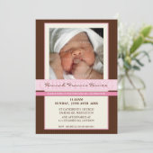 INVITATIONS DE BAPTÊME DE PHOTO : : élégance 4P (Debout devant)