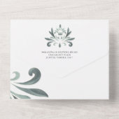 Invitations de baptême et carte RSVP Sage Green Cr (Verso)