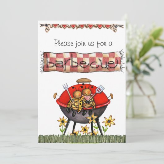 invitations de barbecue (Debout devant)