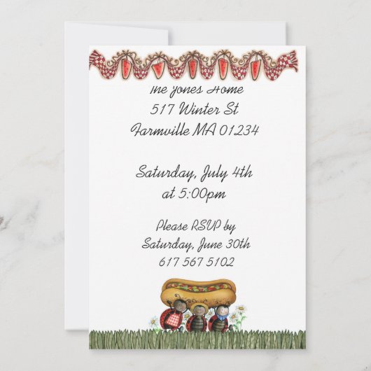 invitations de barbecue (Dos)