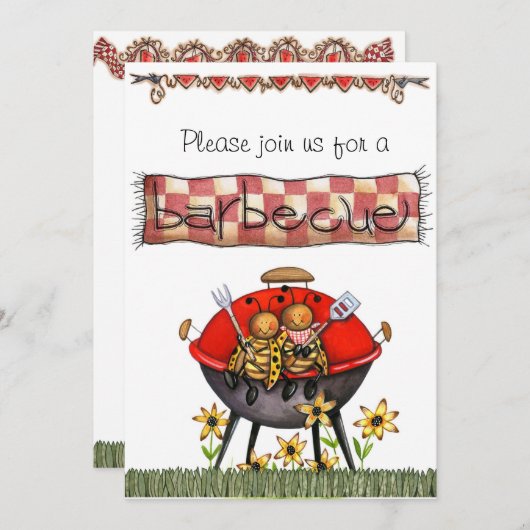 invitations de barbecue (Devant / Derrière)