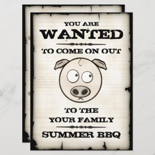 Invitations de barbecue amusantes de la famille de