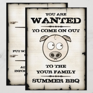 Invitations de barbecue amusantes de la famille de