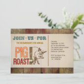Invitations de barbecue au porc rôti (Debout devant)