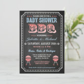 Invitations de barbecue baby shower (tableau de bo (Debout devant)