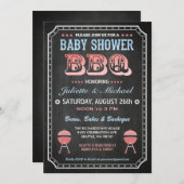 Invitations de barbecue baby shower (tableau de bo (Devant / Derrière)